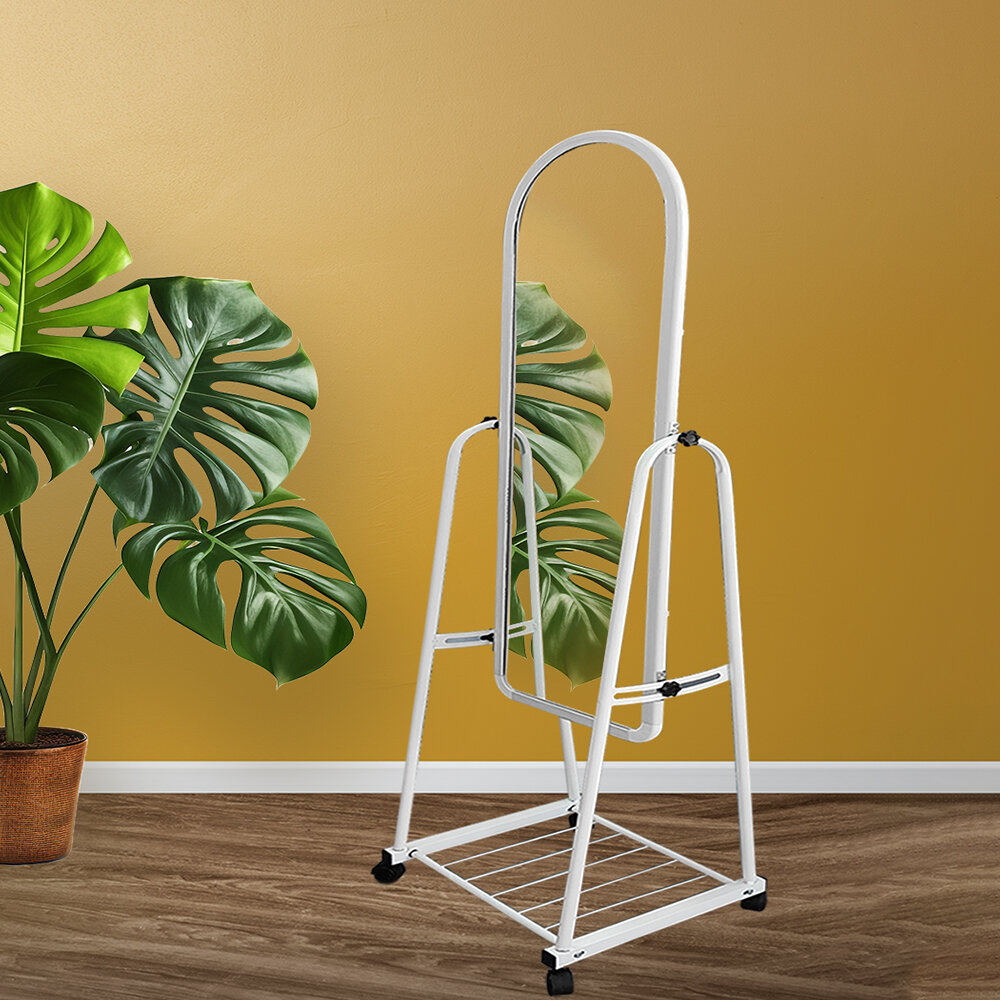 фото Зеркало напольное высота 160 см на подножке на колесах черный Baizheng