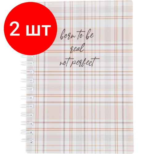 Комплект 2 штук, Блокнот Клетка А6 80л, клет, обл. пласт, блок 80гр, диз.2 комплект 5 штук блокнот клетка а6 80л клет обл пласт блок 80гр диз 2