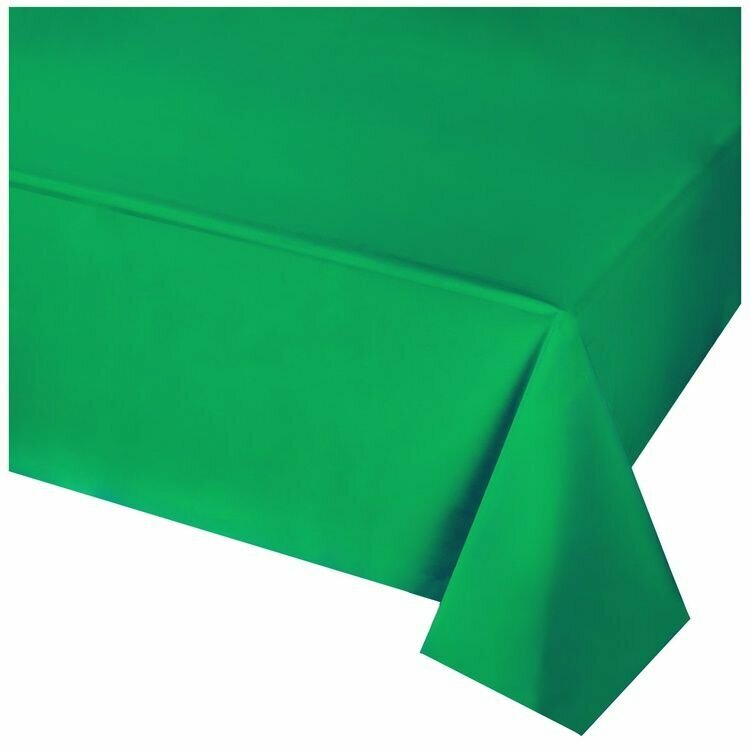 фото Скатерть зеленая 1,4х2,75м