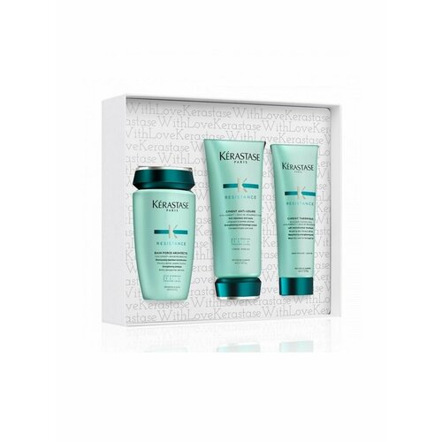 Kerastase Набор подарочный RESISTANCE 250+100+150 мл сыворотка для сильно поврежденных волос kerastase resistance serum 30 мл