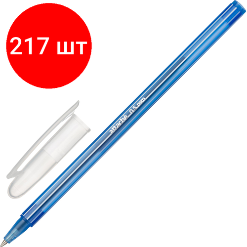 Комплект 217 штук, Ручка шариковая неавтомат. Attache Economy толщ линии 0.5мм, синяя, син. корп