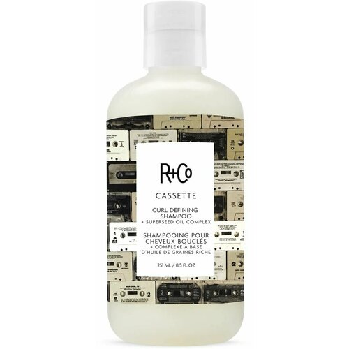 r co cassette shampoo шампунь для вьющихся волос кассета 251 мл R+CO Шампунь для вьющихся волос Cassette Curl Shampoo + Superseed Oil Complex (251 мл)