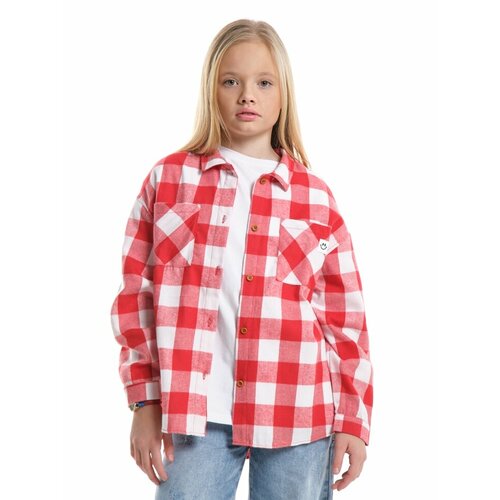 Рубашка Mini Maxi, размер 128, красный рубашка mini maxi размер 128 красный мультиколор