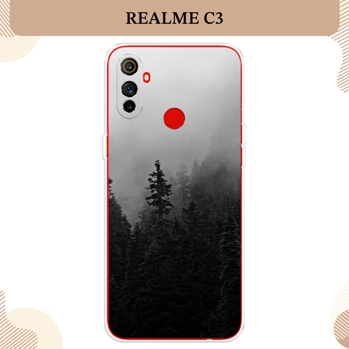 Силиконовый чехол Туманный лес на Realme C3 / Реалми C3 силиконовый чехол волк лес на realme c3 реалми c3