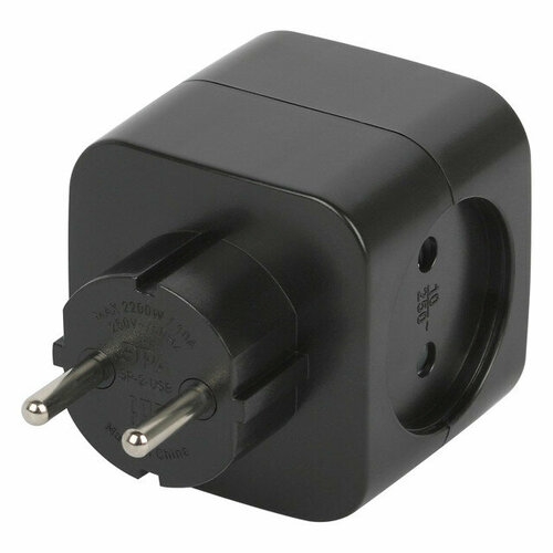 Разветвитель эра 2 гнезда 2 usb 2400ma бз 10а черный 2227₽