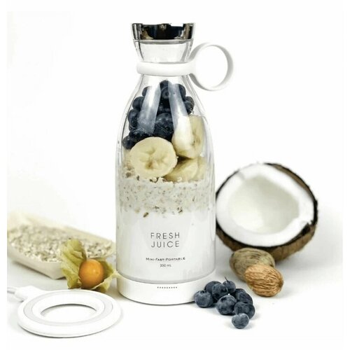 Портативный Блендер-Бутылка для Смузи и Коктейлей - Беспроводной Миксер 350мл 2940₽