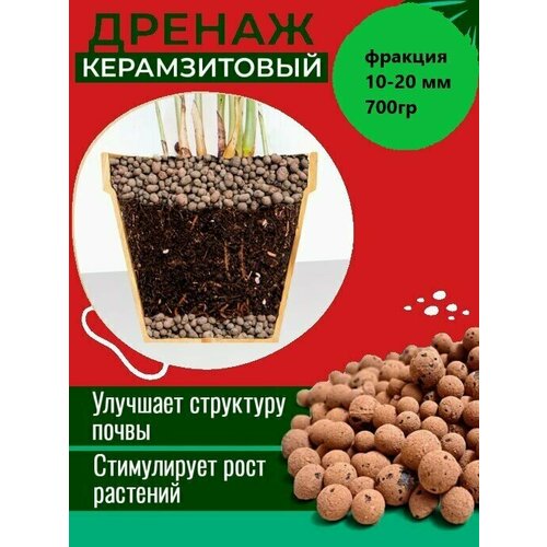 Дренаж для растений Дренаж для цветов Керамзит для растений Дренаж керамзитовый фр 10-20 2 л Цена за 3 шт 449₽