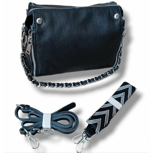 фото Сумка кросс-боди , фактура гладкая, матовая, черный нет бренда