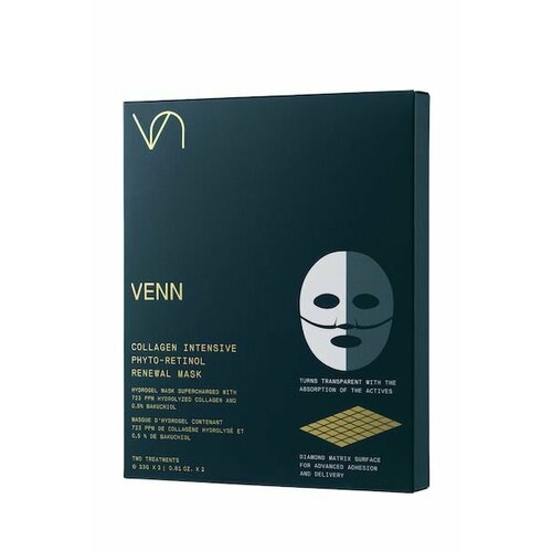 VENN Collagen Intensive Phyto-Retinol Renewal Mask Обновляющая гидрогелевая маска для лица с коллагеном и фито-ретинолом 2*23 гр