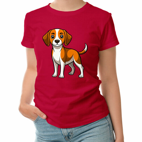 женская футболка маленькая собачка m красный Футболка ROLY, размер L, красный