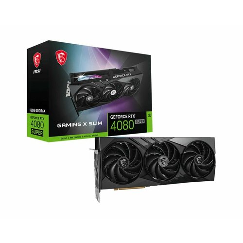 MSI Видеокарта GeForce RTX 4080 SUPER 16 ГБ RTX 4080 SUPER 16G GAMING X SLIM 14800000₽