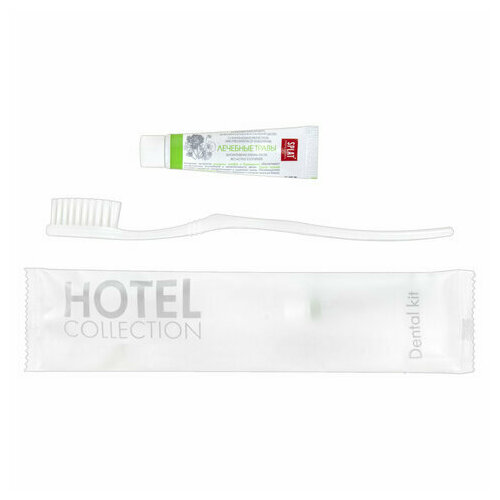 Зубной набор комплект 300 шт HOTEL COLLECTION зубная щётка зубная паста 5 г саше флоупак 20003061 10651₽