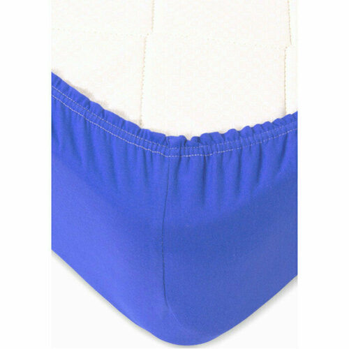 Простыня на резинке трикотажная 160х80х14 Синий