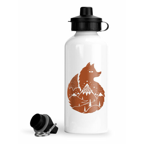 Спортивная бутылка Дикая природа Wild Fox wild soul цвет Дикая лиса