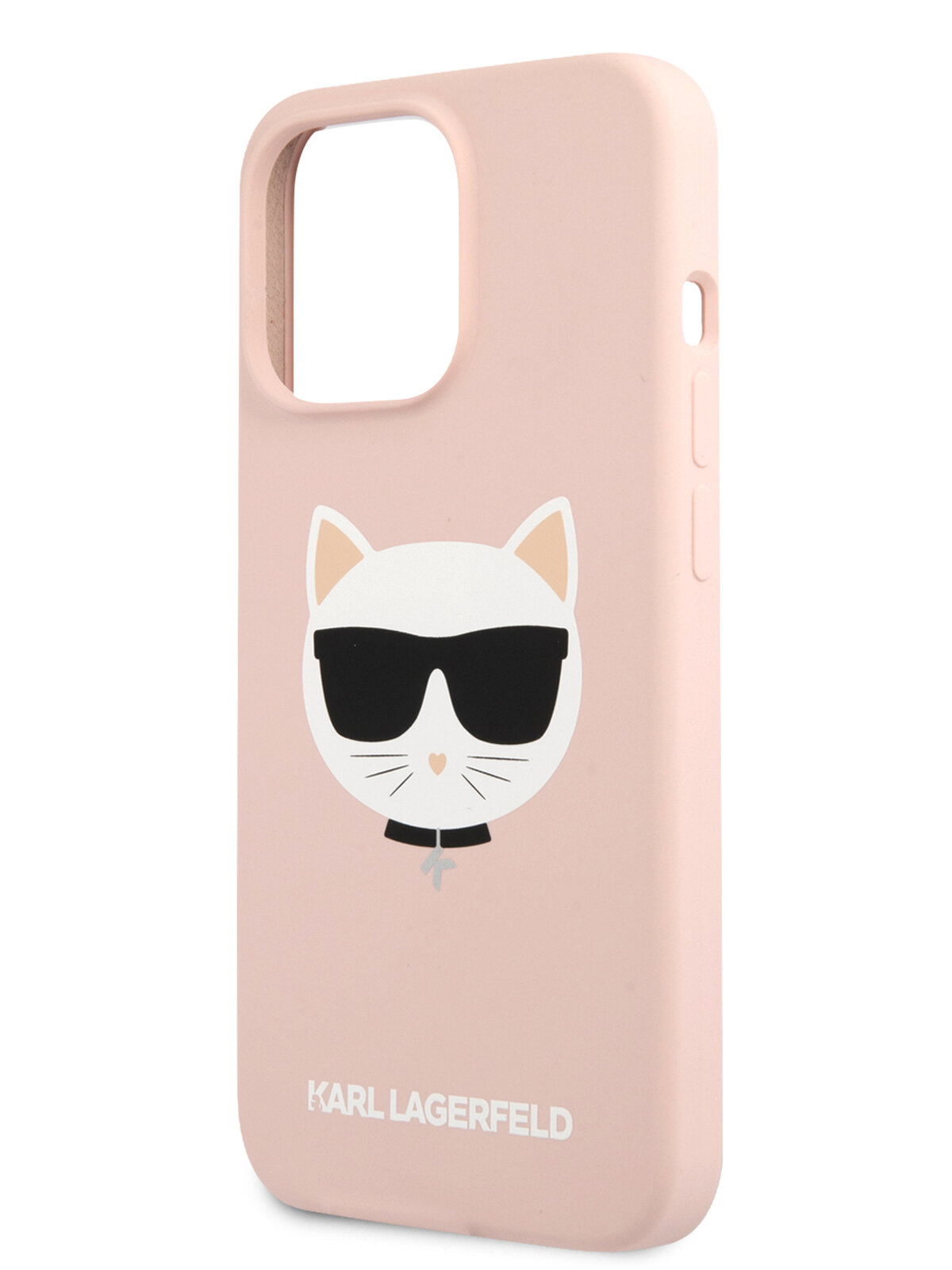 Lagerfeld для iPhone 13 Pro чехол Liquid silicone Choupette Hard Pink