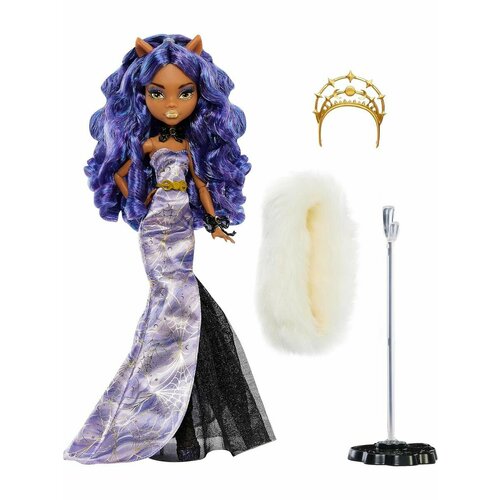 Оригинальная кукла Monster High Clawdeen Wolf Howliday Winter Edition кукла монстер хай клодин вульф страшные сказки mattel