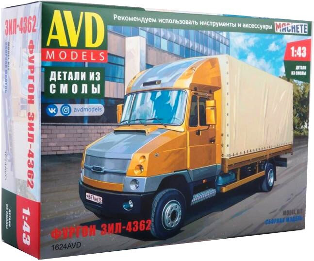 Сборная модель автомобиля Автофургон ЗИЛ-4362 1624AVD