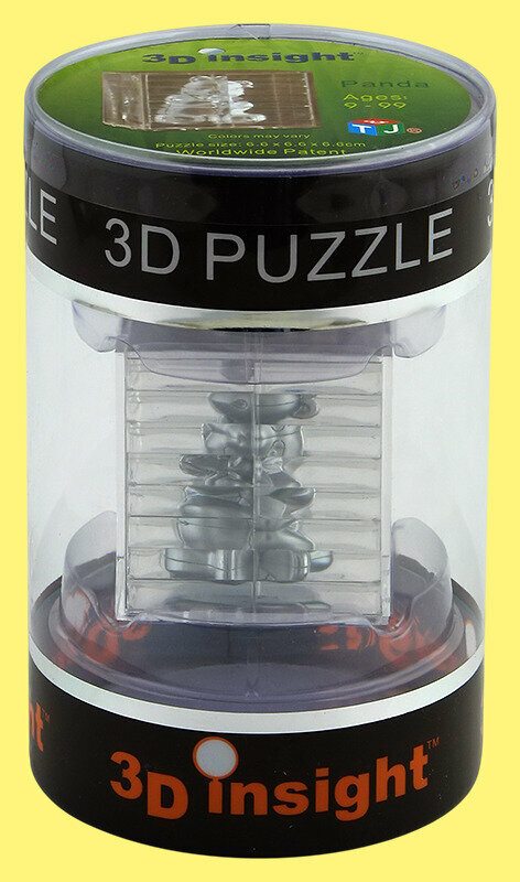 Головоломка-пазл 3D куб Панда (серебряная)