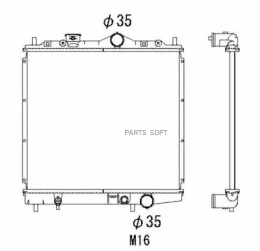 STELLOX 1025941SX 10-25941-SX_радиатор системы охлаждения!\ Mitsubishi Colt 1.3 96-97