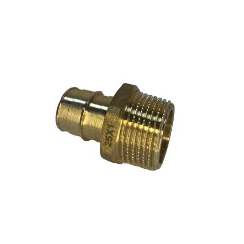Usystems штуцер с наружной резьбой латунный для труб PE-Xa 25-R1