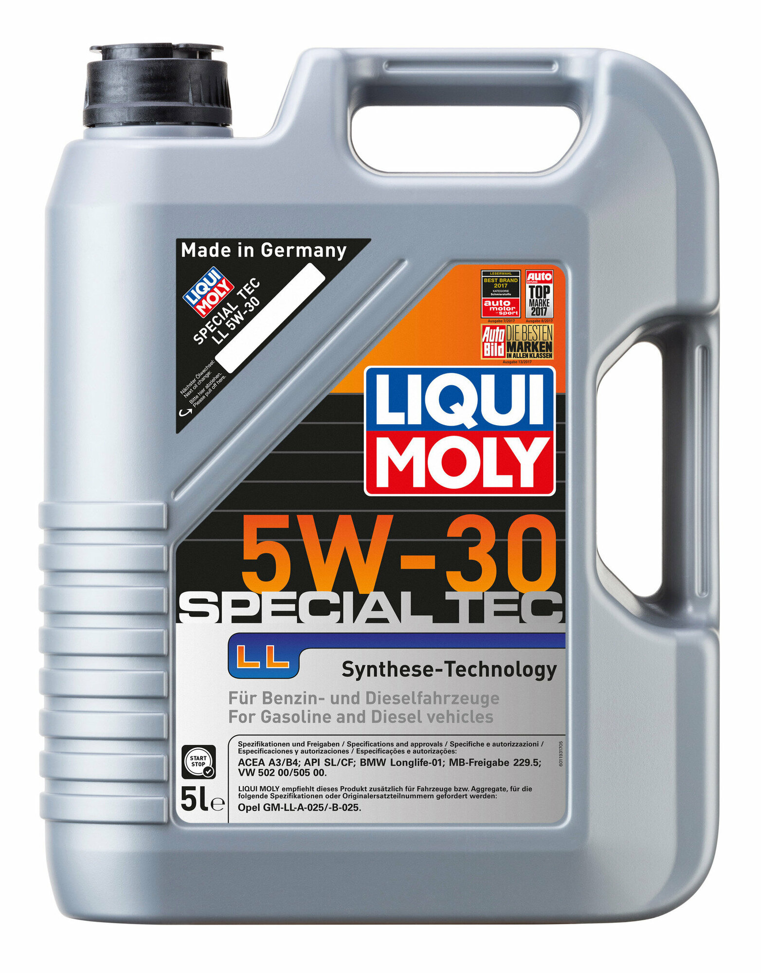 Моторное масло Liqui Moly Special Tec LL 5W30 hc-синтетическое 5л
