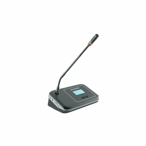GONSIN DCS-1021D-W Бесроводная микрофонная консоль делегата. Поддержка IC-карт регистрации. LCD- дисплей, Встроенный динамик. Поддержка работы в режиме WiFi. 5.8ГГц biamp dimic12 12 ти кнопочная вызывная микрофонная консоль для audiocontrol12 8