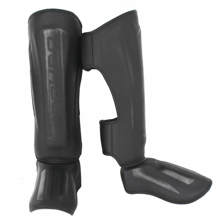 Шингарды, защитные щитки на голень, ноги, для единоборств, тайского бокса BoyBo Black Edition Flex (S)