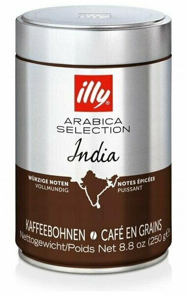 Кофе в зернах Illy Monoarabica India, 250 г (Илли)