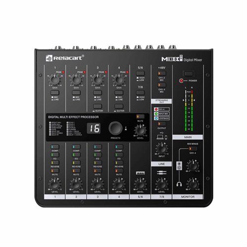 RELACART MIXX8.6 8-канальный цифровой микшер цифровой микшер presonus nsb16 8