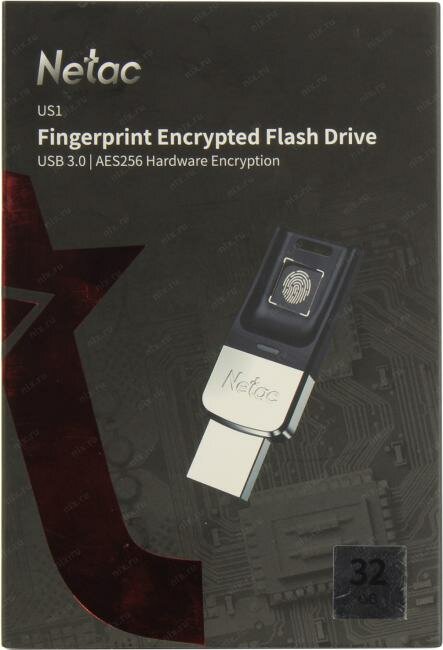 Флеш-накопитель Netac US1 USB3.0 AES 256-bit Fingerprint Encryption Drive 128GB ( с отпечатком пальца ) - фото №15