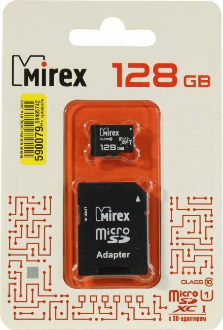 Карта памяти Mirex microSDXC 64 ГБ Class 10, V10, A1, UHS-I U1, R/W 45/25 МБ/с, адаптер на SD, 1 шт., черный - фото №13