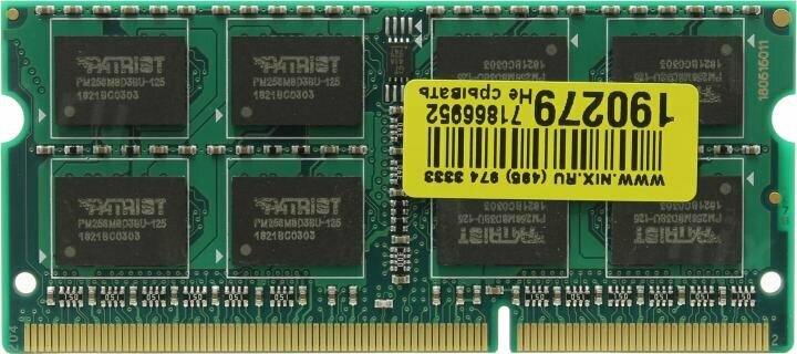 PATRIOT DDR3 SO PSD34G1600L2S 4GB - фото №18