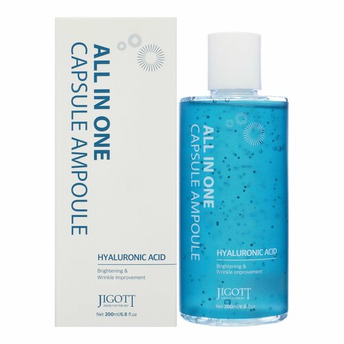 JIGOTT All-In-One Hyaluronic Acid Capsule Ampoule Мультифункциональная сыворотка для лица с гиалурон