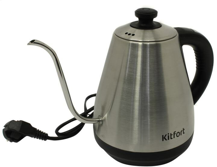 Чайник электрический KITFORT , 2200Вт, нержавеющая сталь - фото №12