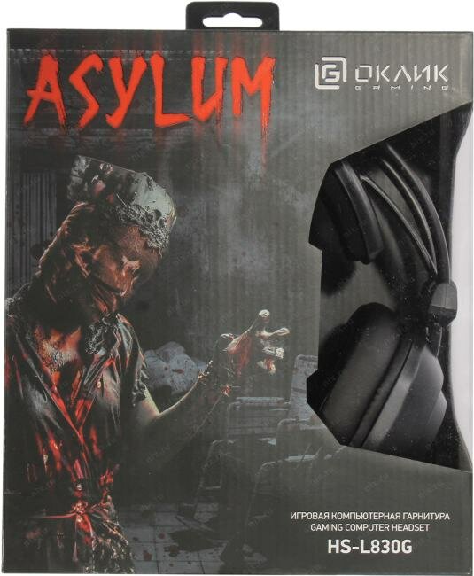 Гарнитура игровая Oklick HS-L830G ASYLUM, для компьютера, мониторные, черный [gh-x17] - фото №18