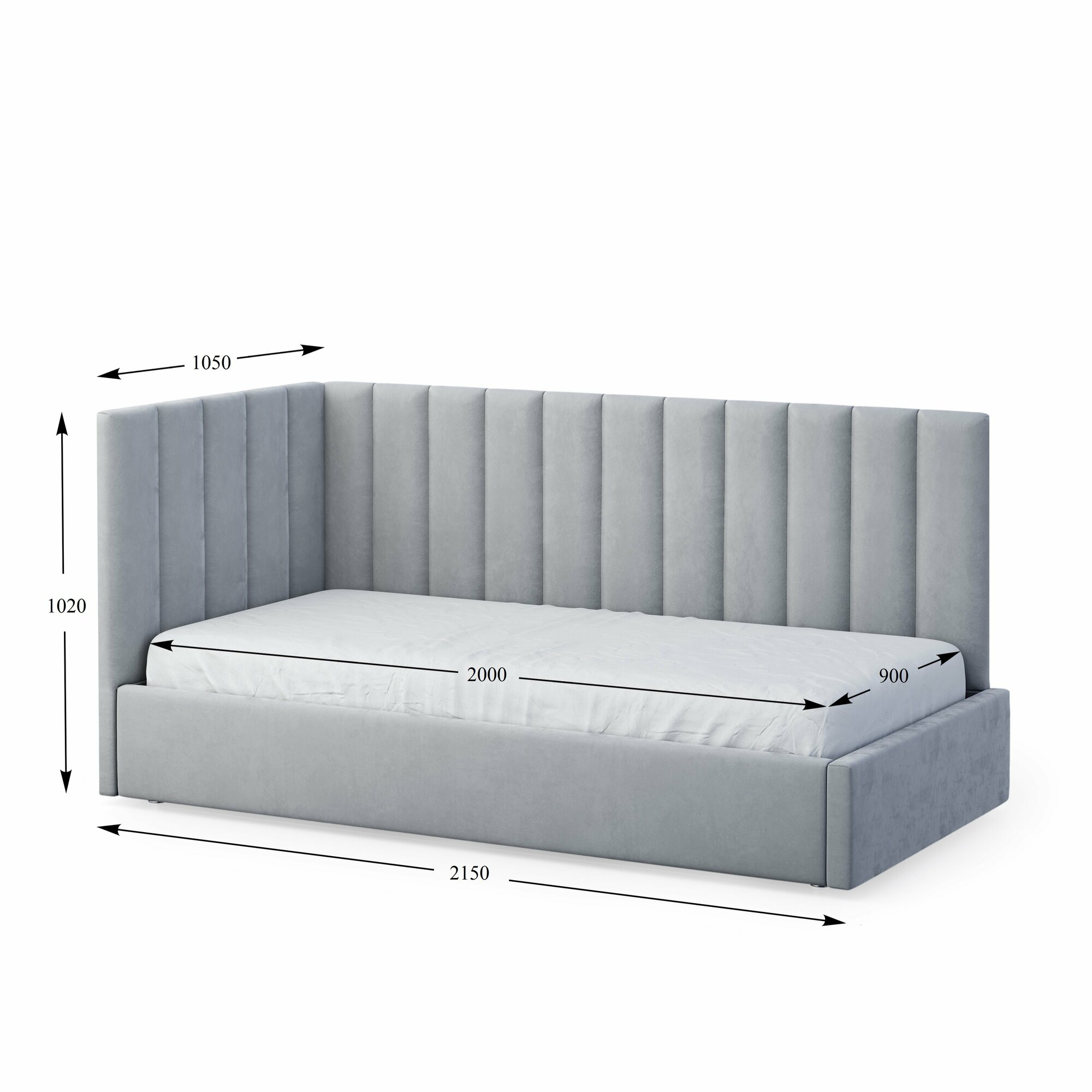 Детская кровать 90х200 с подъемным механизмом, односпальная Меркурий-3, с мягким высоким изголовьем для дома, для спальни, Ортопедическое основание, ящик для белья, велюр розовый, GALAXY Мебель