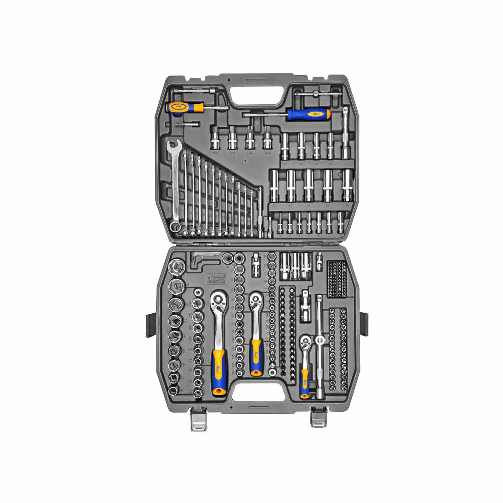 Набор инструмента 218 предметов 1/2", 3/8",1/4" KRAFT