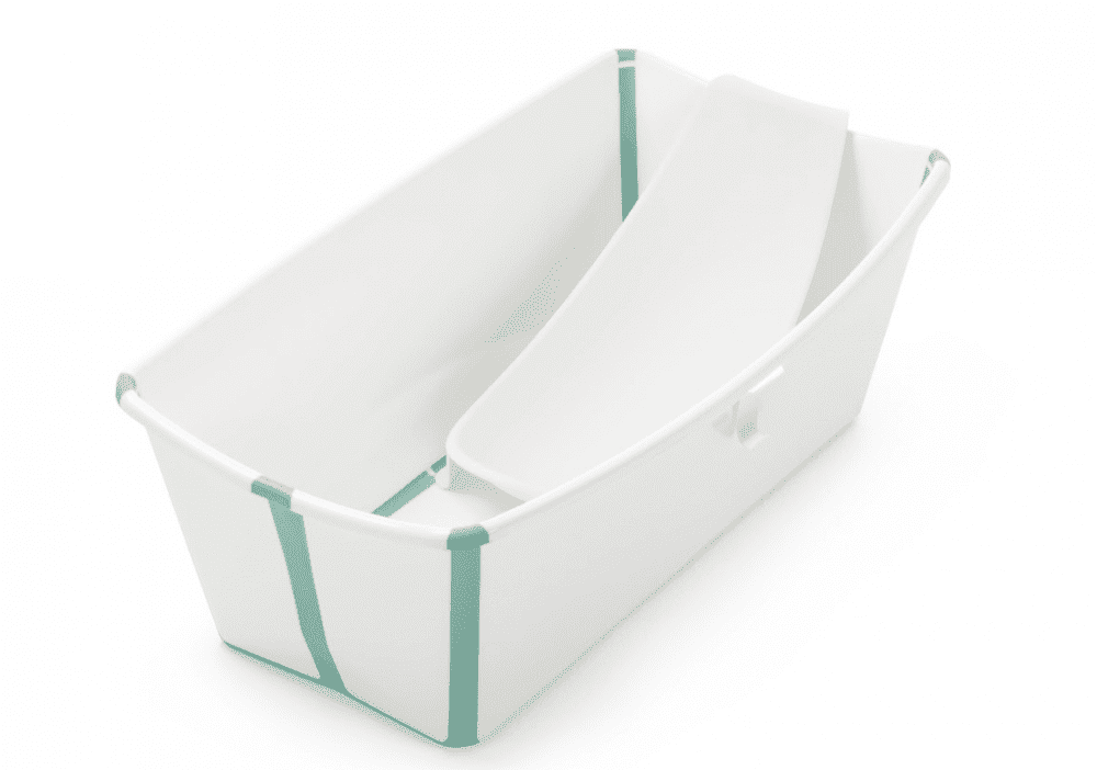 Ванночка с горкой Stokke Flexi Bath Bundle, Tub with Newborn Support White Aqua