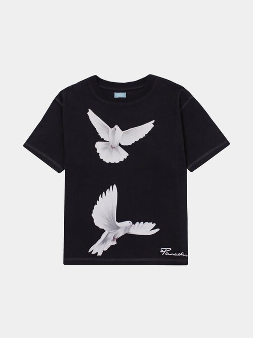 Футболка 3.PARADIS SS T-Shirt Freedom Doves, размер L, черный