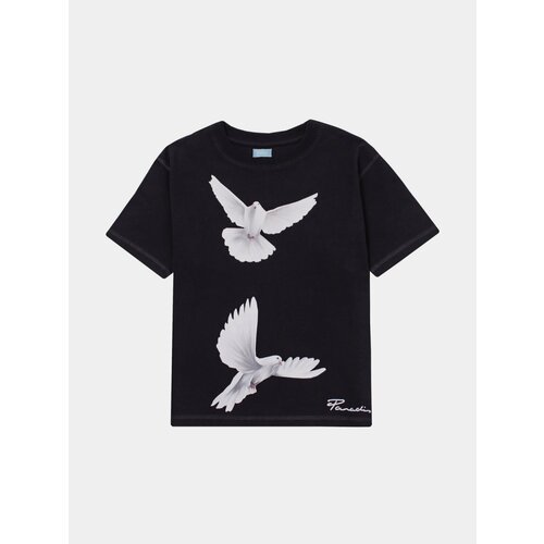 Футболка 3.PARADIS SS T-Shirt Freedom Doves, размер XL, черный худи 3 paradis zip hooded freedom doves размер xs черный