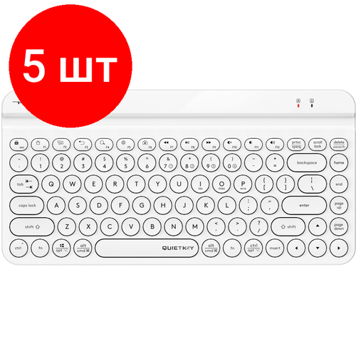 Комплект 5 штук Клавиатура A4Tech Fstyler FBK30 белый USB BTRadio slimFBK30 WHITE 1670500₽