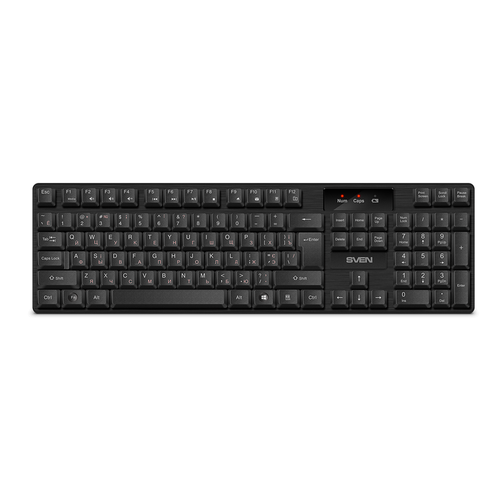 Клавиатура SVEN KB-C2300W, USB, черный клавиатура sven kb c2300w sv 021474