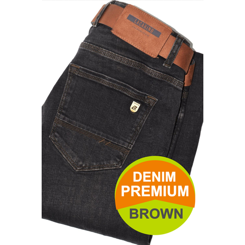 фото Джинсы lacarino premium denim, размер 36/34, коричневый