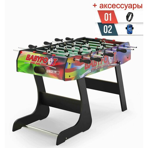 Игровой стол складной UNIX Line Футбол - Кикер (122х61 cм) Color + аксессуары