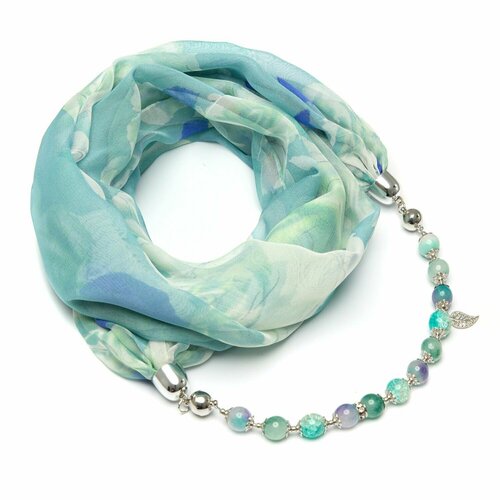 фото Платок foxtrot,80х80 см, голубой