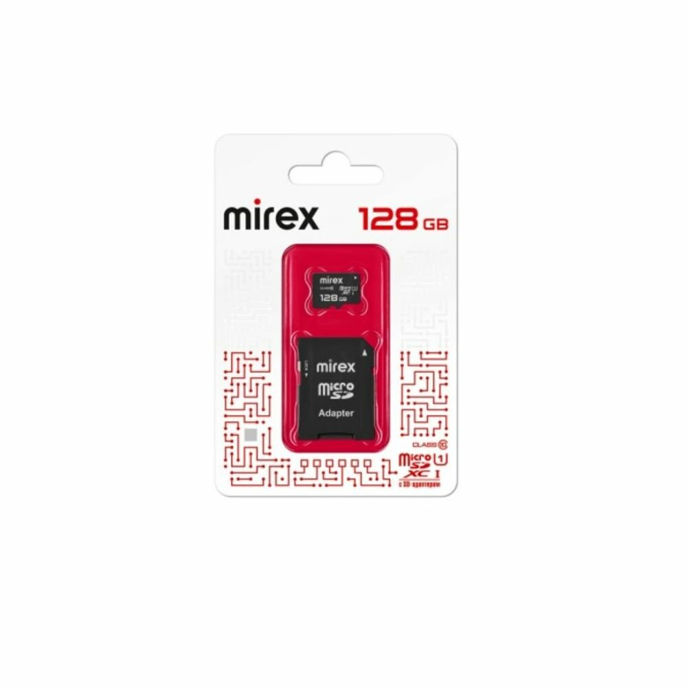 Карта памяти Mirex microSDXC 64 ГБ Class 10, V10, A1, UHS-I U1, R/W 45/25 МБ/с, адаптер на SD, 1 шт., черный - фото №17
