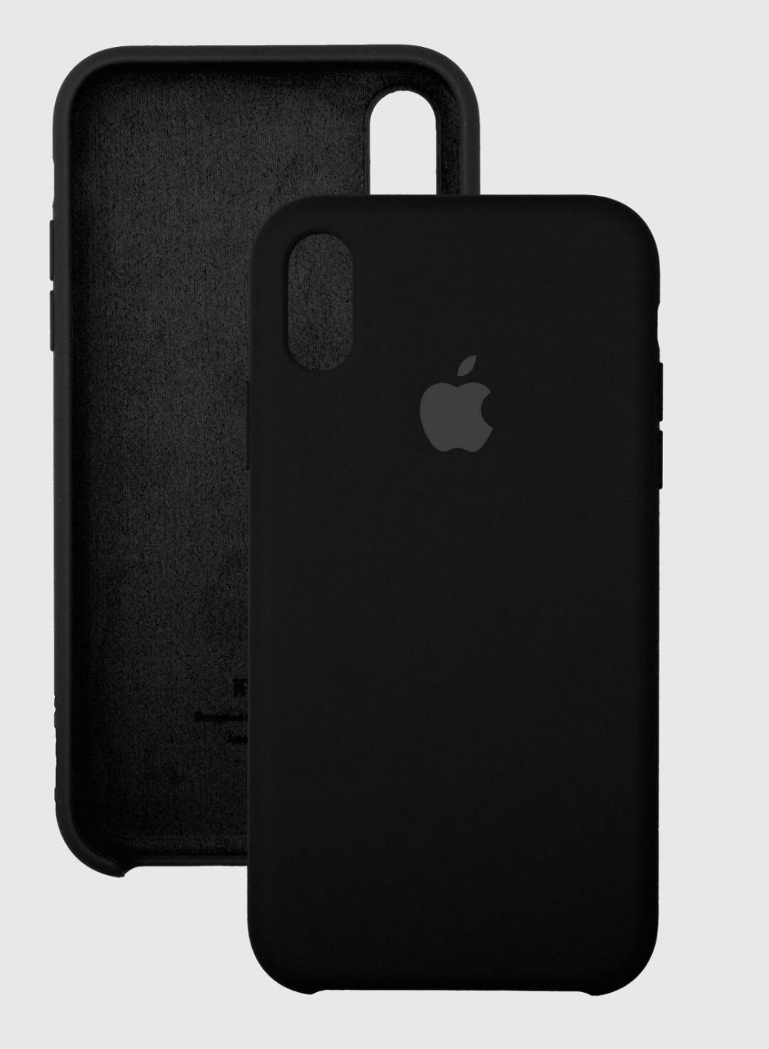 IPhone XS MAX чёрный силиконовый чехол Silicone case для айфон 10 икс эс макс