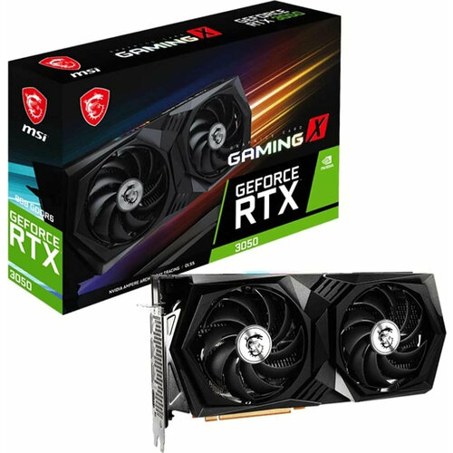 Видеокарта MSI PCI-E 40 RTX 3050 GAMING X 6G NVIDIA GeForce RTX 3050 6Gb 96bit GDDR6 150714000 HDMIx2 DPx1 HDCP Ret 2430000₽