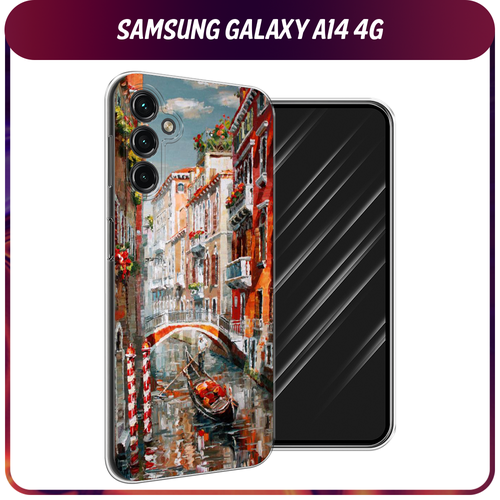 силиконовый чехол весенний букет на samsung galaxy a14 5g самсунг галакси a14 5g Силиконовый чехол на Samsung Galaxy A14 4G / Галакси A14 4G Нарисованная Венеция