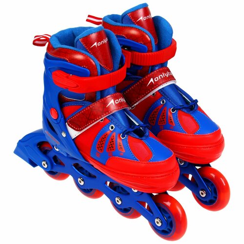 фото Роликовые коньки раздвижные onlytop, р. 34-37, светящиеся колёса pu 64 мм